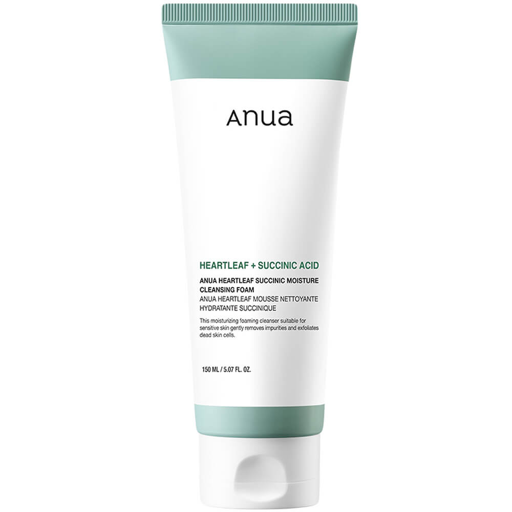 ANUA HEARTLEAF SUCCINIC MOISTURE CLEANSING FOAM ПЕНКА ДЛЯ УМЫВАНИЯ